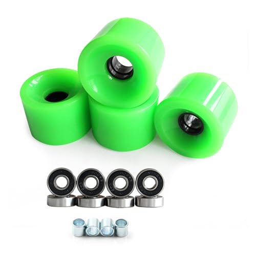 COOLHOOD 4Pcs Roller Skating Skateboards Wheel Soft with Bearings Longboards Skateboards 78A Skateboards Part
