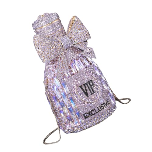 Sac à main bouteille de champagne violet Morain avec nœud élégant pour femme