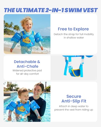 Image of Gogokids Puddle Float Jumper 24-66 Pounds, Toddler Swim Vest Kids Floaties