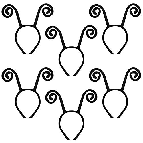 FRCOLOR Lot de 6 serre-têtes en forme de papillon avec antenne - Accessoire de costume pour mascarade, fête, cosplay, photo