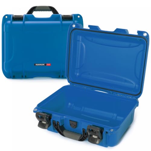 Image of NANUK 915 Empty Hard Case, IP67 Waterproof, Dustproof and Impact Resistant, 13.8 inch x 9.3 inch x 6.2 inch - Rugged Construction for Ultimate Protection, Made in Canada - Blue