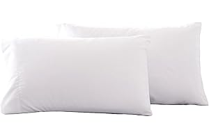 Microfiber White Pillowcases - Queen Bed Pillow Covers for Sleep