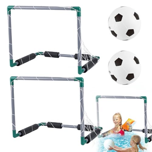 Matchs de piscine en famille avec le double but de football flottant en plastique