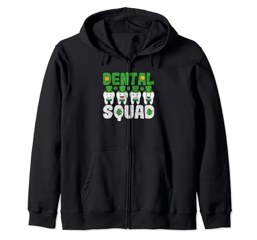 Dentaire Squad Leprechaun Teeth St Patrick Day Dentiste Sweat à Capuche