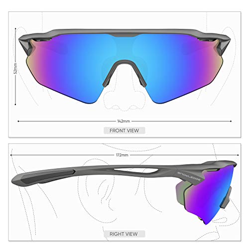 Image of Cycling Glasses, TR90 Unbreakable Frame Polarized Anti-UV400 Sports Sunglasses