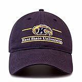 The Game NCAA Adult Bar Hat - Garment Washed Twill - Embroidered Design - Elevate Your Style and Show Your Team Spirit (Kent State Golden Flashes - Navy, Adjustable)