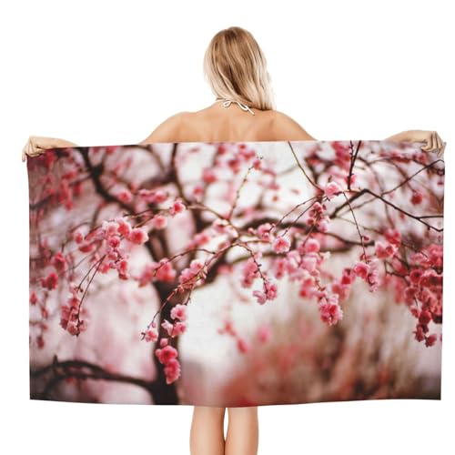 Drap de plage cerisier anti-sable et compact pour camping