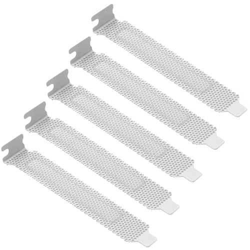 オーディオファン PCIスロットカバー メッシュタイプ ネジ無し 白 5個セット