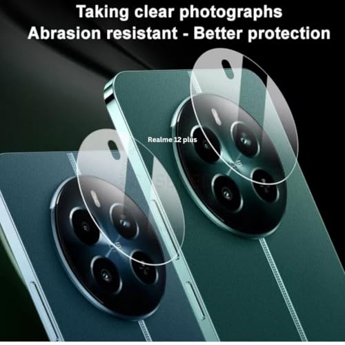 Image of Clear Camera Lens Protector for Realme 12 5G - 9H Tempered Glass, Scratch-Resistant Camera Glass Protector
