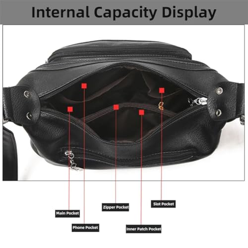 Women’s Crossbody Purse Daily Shoulder Handbag Work Bag Roomy Travel Purse Multi-Pocket Tote Bag with Adjustable Strap4