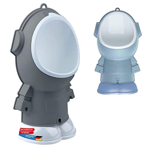 all Kids United® Urinoir pour enfants ; urinoir d'entraînement pour bébés ; toilettes pour s'entraîner - toilettes d'apprentissage de la propreté réglables en hauteur pour garçons (Urinoir - Gris)
