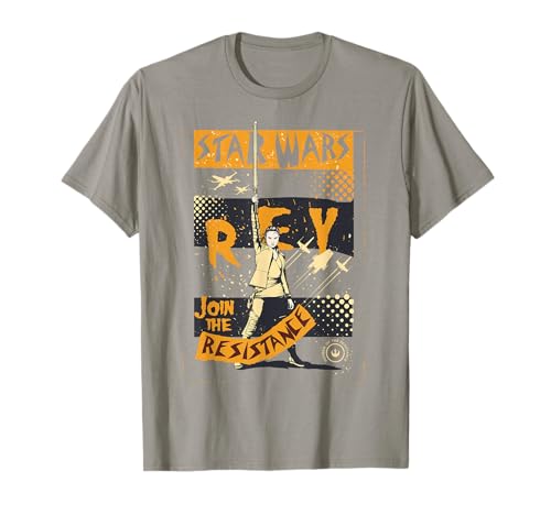 T-shirt Star Wars Rey orange style propagande pour fan de la saga Last Jedi