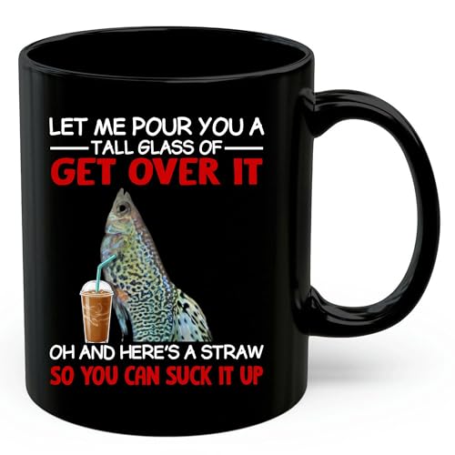Funny Tiger King Cobra Guppy Coffee Mug Black 11oz Sarcastic Office Quote Let Me Pour You Ceramic Cup Coworker Friend Birthday Gifts for Cobra Guppy Fish Lovers