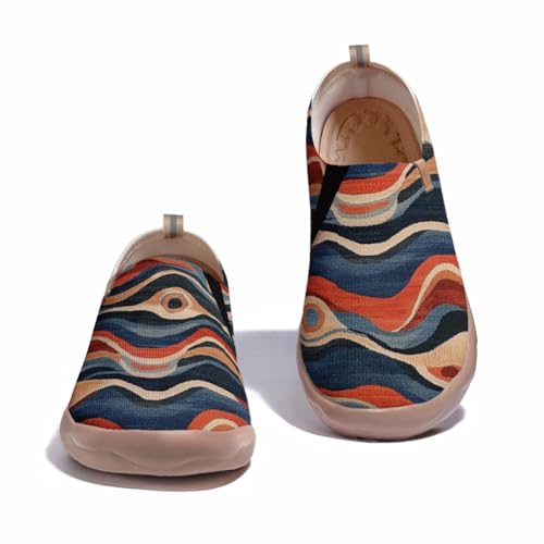 Women's Art Design Travel Shoes Slip On Casual Loafers Stylish Lightweight Comfort Fashion Sneaker