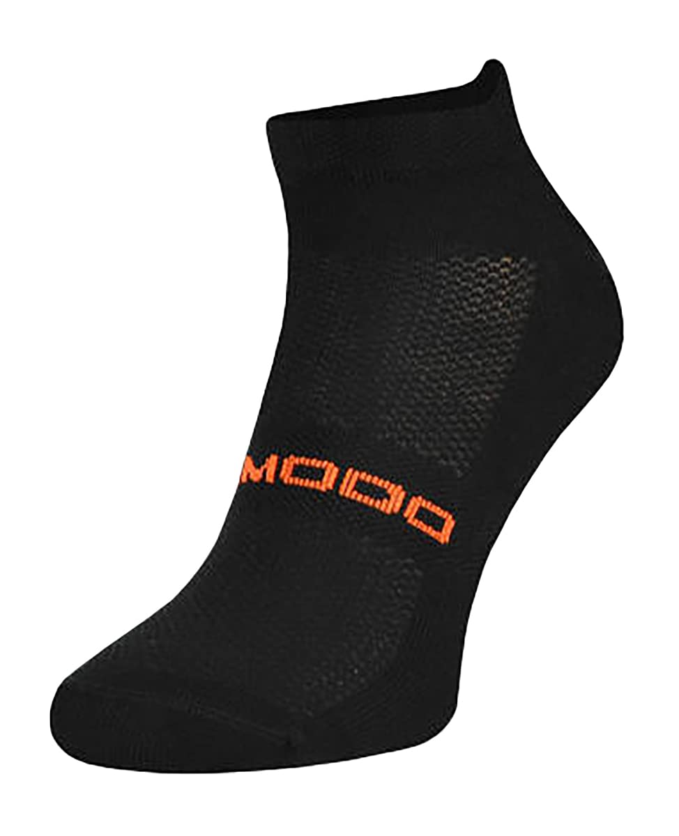Merino Wool Running Socks | Comodo | Lightweight Cushioned Ankle Sport Socks for Men & Women (6-8, Black)
