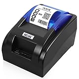REAQUE Impresora de Recibos, Impresora térmica de 58 mm Impresora de Recibos, Impresora térmica de Recibos USB con comandos de impresión ESC/POS, Compatible con Android/iOS/Windows/Linux