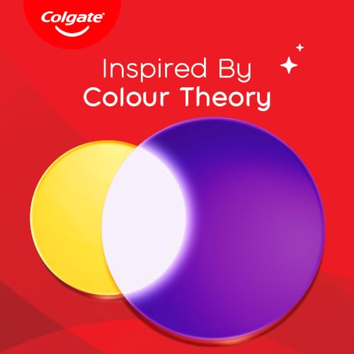 Image of Colgate Visible White Purple Toothpaste for Teeth Whitening, Colgate Toothpaste with Fluoride, Tooth Paste Helps Remove Surface Stains, Whitens Yellow Teeth, Enamel-Safe for Daily Use Paste (75g)