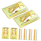 TOGEVAL 4 piezas Soporte para Termo Eléctrico con Gancho Antideslizante Kit de Montaje para Pared Hueca Sistema Resistente y Fácil Instalación Incluye Tornillos y Tacos Capacidad Alta