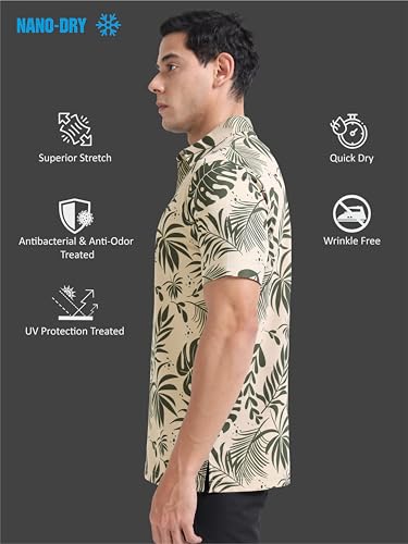 Image of STELLERS Men's Printed Polo T-Shirt | Regular Fit| Feather Touch Feel | Odour Resistant | Wrinkle Free | Stretchable | Anti-Static