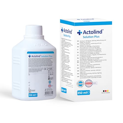 Actolind Solution Plus 350 ml solución para lavado de heridas | Limpieza, irrigación e hidratación de heridas cutáneas agudas, crónicas e infectadas, así como quemaduras (350 ml)