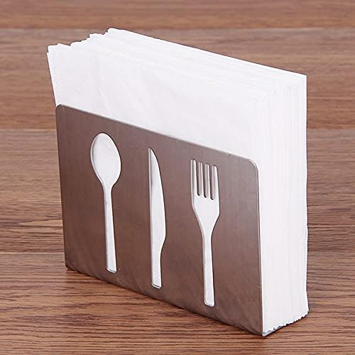 Evaluemart Metal Napkin Tissue Holder | Stainless Steel Cocktail Tiny Table | Standing for Kitchen - Table Decor Outdoor Silver Napkin Tissue Holder