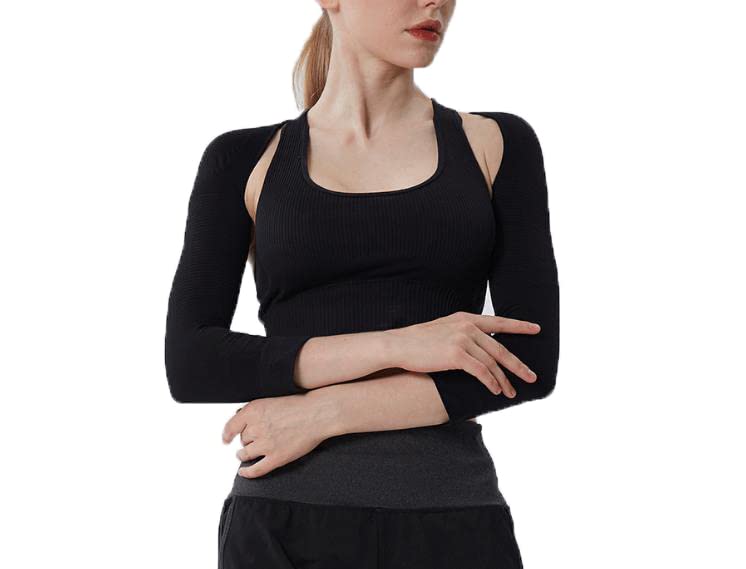 Miniatura 3 de Medsarar Soporte de hombro para hombres y mujeres, protector de manga de compresión de doble hombro para aliviar el dolor de tendinitis crónica,