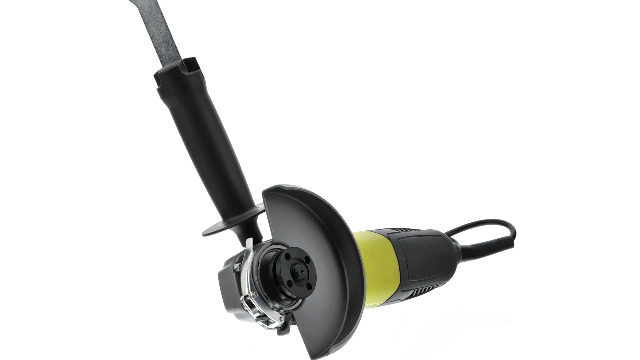 Smerigliatrice Angolare Ryobi 800W, Disco 125mm, 12000 Giri/min - Con Pulsante Blocco Albero E Impugnatura Regolabile