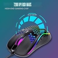 RedThunder 60% Gaming Tastatur und Maus Set, QWERTZ DE-Layout, Ultra-compacte RGB-Beleuchtung , Optische Ergonomische mit 6 Tasten und 7200 DPI für PC, MAC, PS5, Xbox Gamer – Ansicht 5