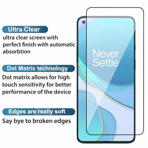 Image of POPIO Military-Grade Gorilla Tempered Glass For OnePlus 8T / OnePlus 9 | 9H Hardness, Edge-to-Edge, Bubble-Free