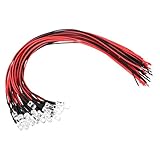 PATIKIL 発光ダイオード 配線付き 5mm L