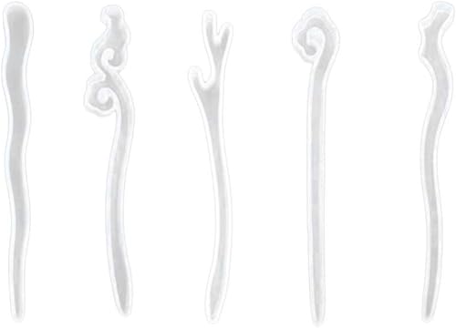 Miniatura 1 de Exceart Moldes de fundición de joyería, horquilla de resina epoxi, palillos para el cabello, fabricación de moldes de manualidades, accesorios de