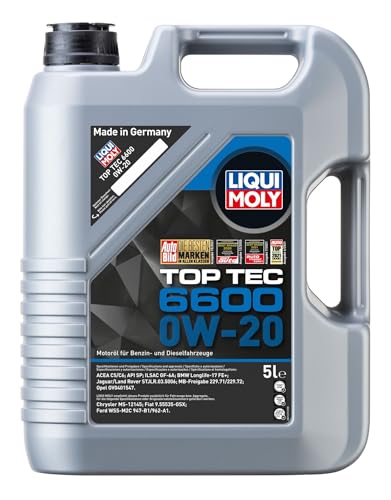 WOL 0W20 Top Tec 6600 Synthetic Technology 21411 Engine Oil ACEA C5 Car Oil (5L)