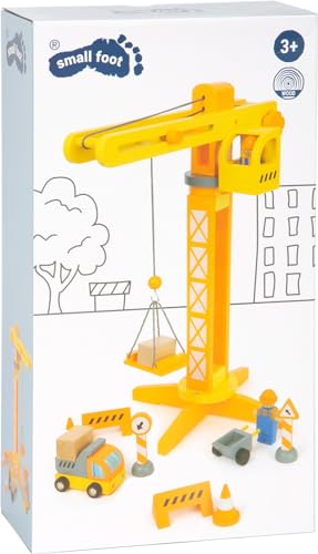 Miniatura 7 de Small Foot Grúa De Construcción Con Accesorios De Construcción, Juego De Madera Para Niños, 100 Certificado Fsc A Partir De 3 Años Nro. De Artículo: 12007