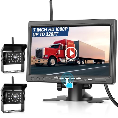 Trasmissione wireless per una facile installazione. Dotato di tecnologia wireless avanzata, questo sistema elimina i complessi cablaggi e fornisce una connessione stabile e priva di interferenze tra le telecamere e il display. Goditi la trasmissione video in tempo reale e una configurazione semplice che si adatta a un'ampia gamma di tipi di veicoli