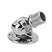 Aramox Marine VHF Antenna Adjustable Base Mount Ratchet Mount Marine Antenna Mount 25mm/1.0in Threaded 316 Stainless Steel Polishing Processing 180Â° Adjustable Antennas Bracket