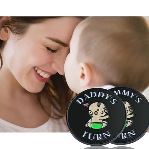 Image of New Dad Mom Gifts Funny Decision Making Coin, New Parent Mummy Daddy Pregnancy Women First Time to be Moms Dads St.Patrick's Day Easter Birthday Gifts Double Sided