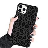 KANGHAR Case Compatible with iPhone 13 Pro Max,Black Leopard Design,Tire Texture Non-Slip +Shockproo