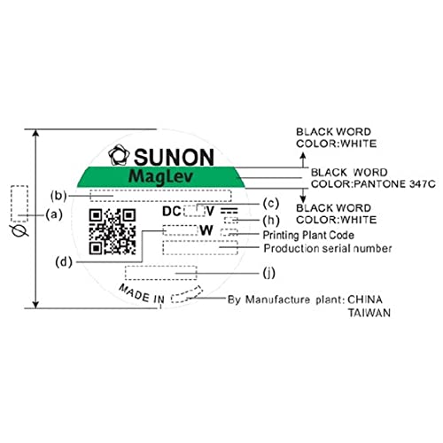 Sunon ELECTRONIC_COMPONENT_FAN, MF40101V21000UA99, 12V DC 0.48W 40x40x10mm, 11.9m³/h 5800U/Min, Plastic, 20.6dB(A) - Image 4