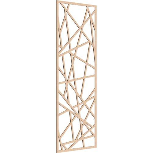 Image of Conway Decorative Pierced Fretwork Wood Wall Panels, 33 3 /8 inchW x 84 3 /8 inchH x 1 /4 inchT, Red Oak