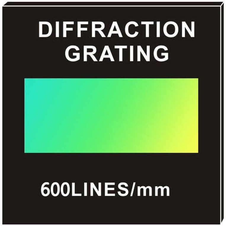 Holographic Diffraction Grating Transmission Spectroscopy Sheet for Optical Teaching Experiment Kit, Physics Lab Spectrometer Parts, Wavelength Decomposition(600)