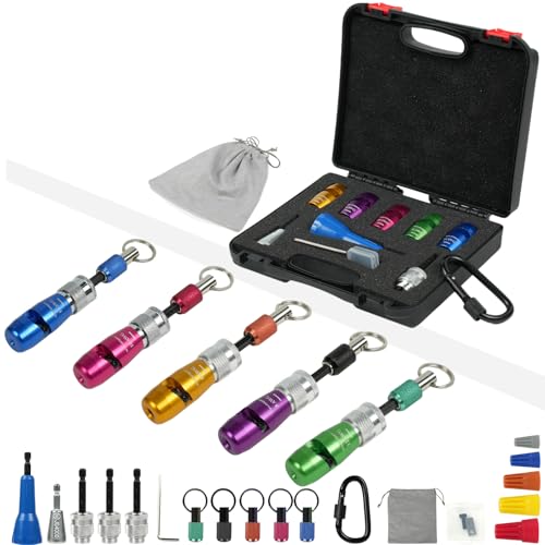 Image of 2025 Upgraded Wire Stripper for Drill (14-12-10-8-6 AWG) - Electric Universal Wire Stripper Tool for Drill, Includes 5 Pcs Wire Strippers, 2 Pcs Wire Twisters, 5 Pcs Wire Nuts，3 Connector And a Buckle