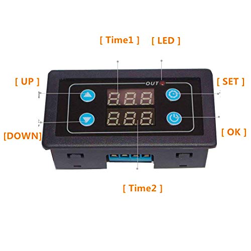image for Timer Delay Relay, AC 110V 120V Programmable Digital Cycle Delay Relay