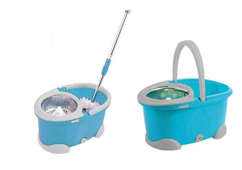 Serpillère rotative 360 avec panier en fer sans pédale pour le nettoyage quotidien