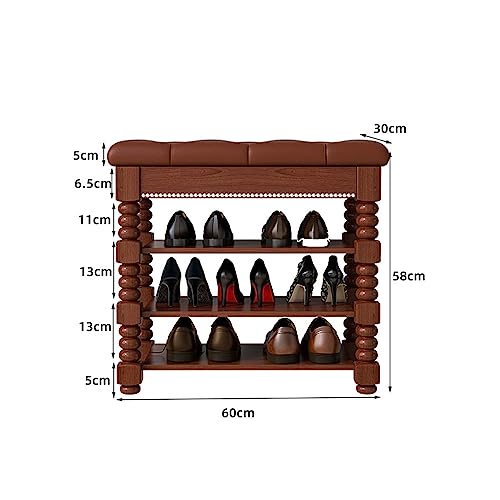 Banc de rangement compact organiseur entrée et siège coussin - 3