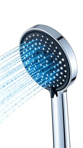 PERSENTU Shower Head, Handheld Shower Head Replacement, High Pressure Pressure Shower with 5 Spray Modes, Large Powerful Flow Handheld Showerhead for Low Water Pressure