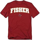 LOGOVISION St John Fisher College Arch Logo Unisex Adult T Shirt, Cardinal, Medium