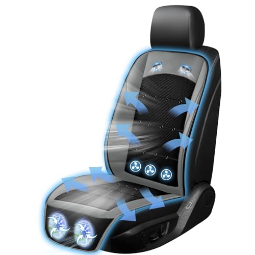 Amazon | クールシート 車 【2026進化超大風量 無段階調整 DC12V/24V 