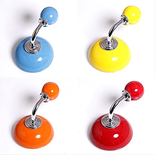 Patères muraux FBSHAD ensemble 4 crochets céramique porte-manteau chambre fille cuisine salle