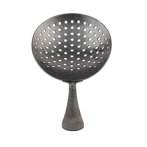 Tablecraft Premium Collection Julep Cocktail Bar Strainer, 18/8 Stainless Steel, Black Acid Etch Finish