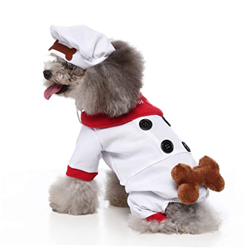 Disfraz para perro POPETPOP talla S blanco miniatura 3